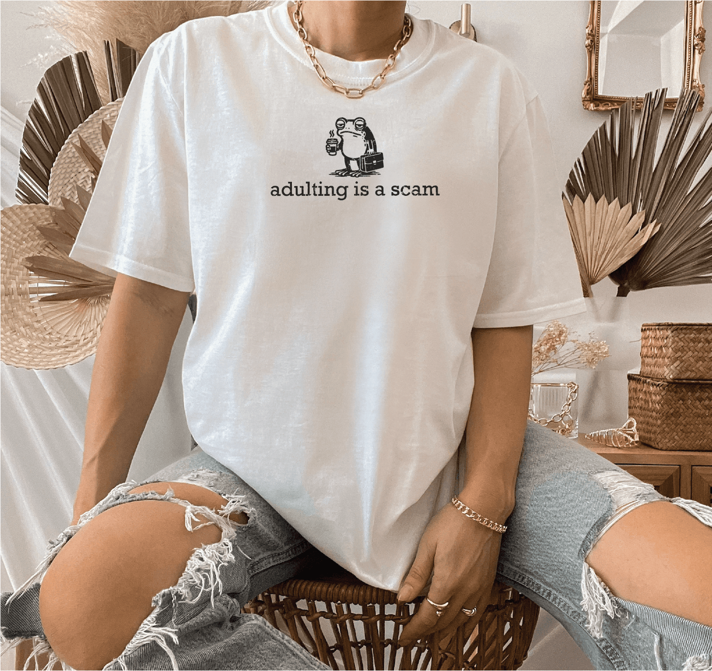 Adulting is a Scam Funny Tee