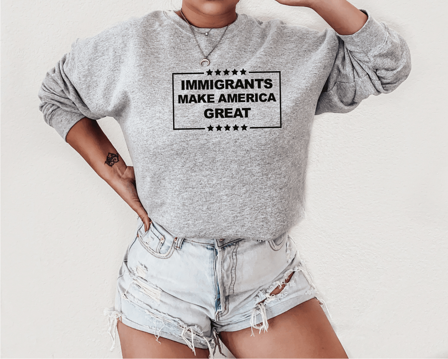 Immigrants Make America Great - Empowerment Statement Immigrant Activist Tee Screen Printed Unisex Shirt