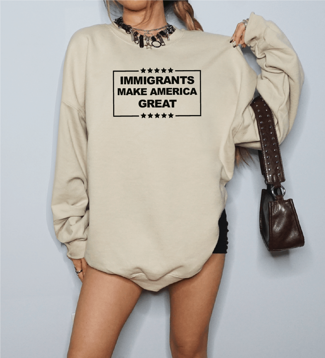 Immigrants Make America Great - Empowerment Statement Immigrant Activist Tee Screen Printed Unisex Shirt