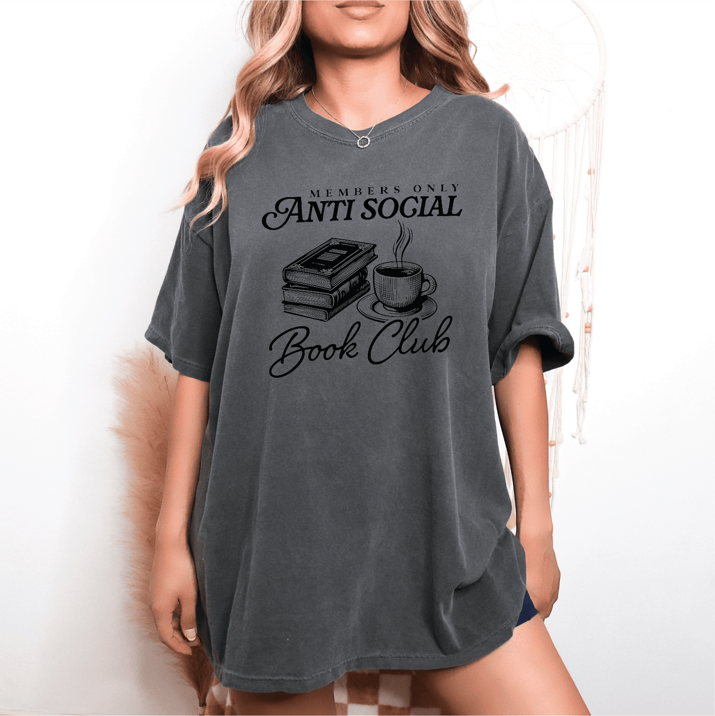 Antisocial Book Club - Bookish Tee - Bookworm Gift -  Screen Printed Unisex Shirt