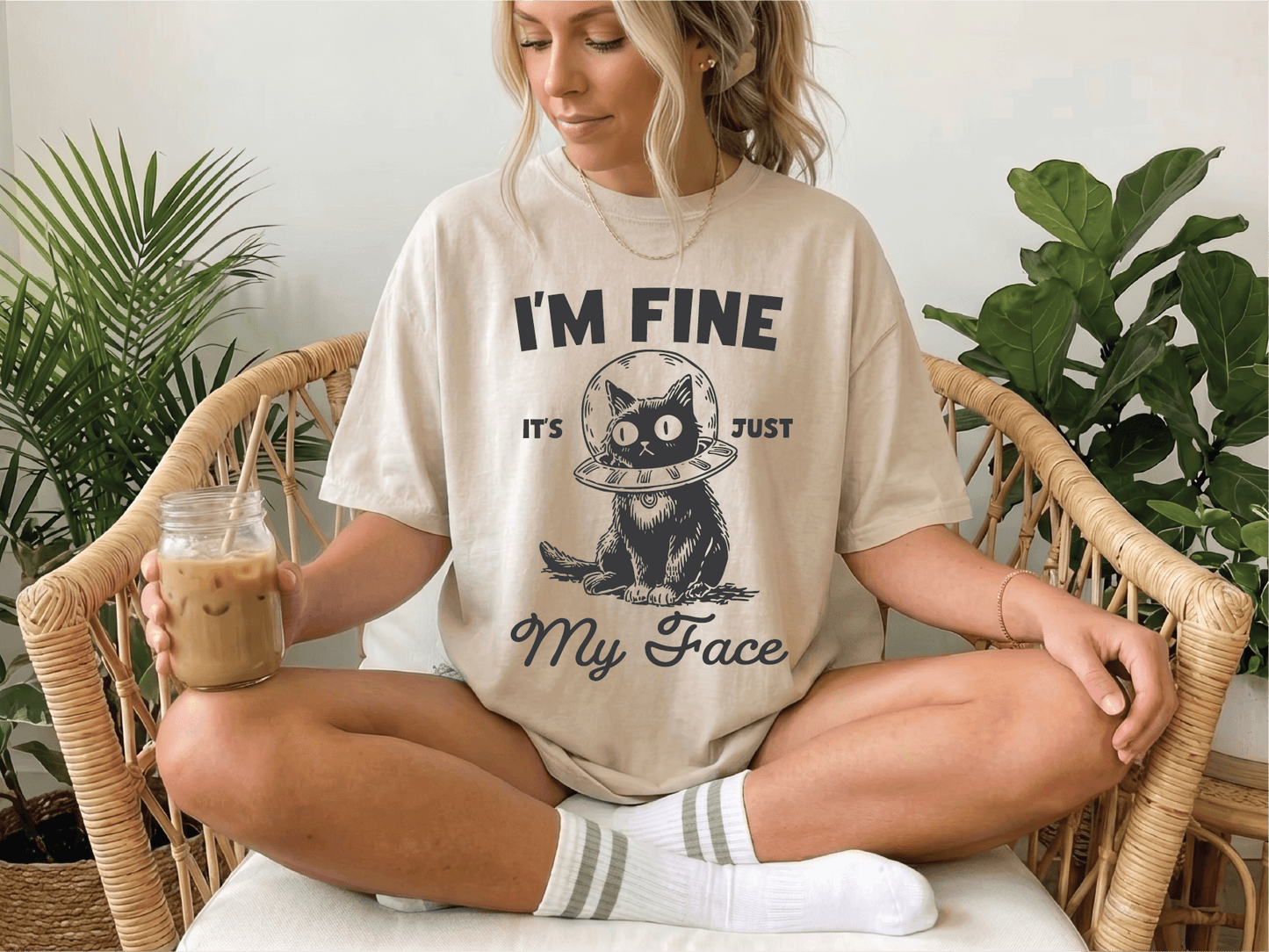 I'm Fine It's Just My Face Tee