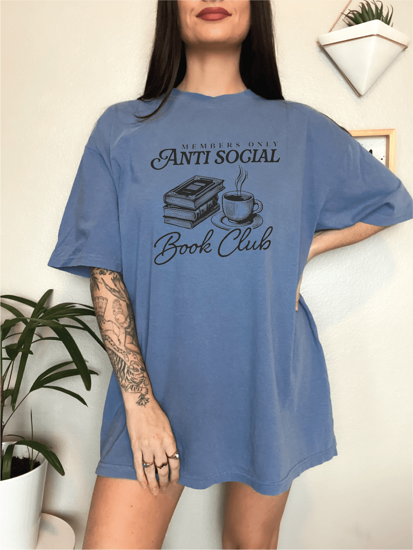 Antisocial Book Club - Bookish Tee - Bookworm Gift -  Screen Printed Unisex Shirt