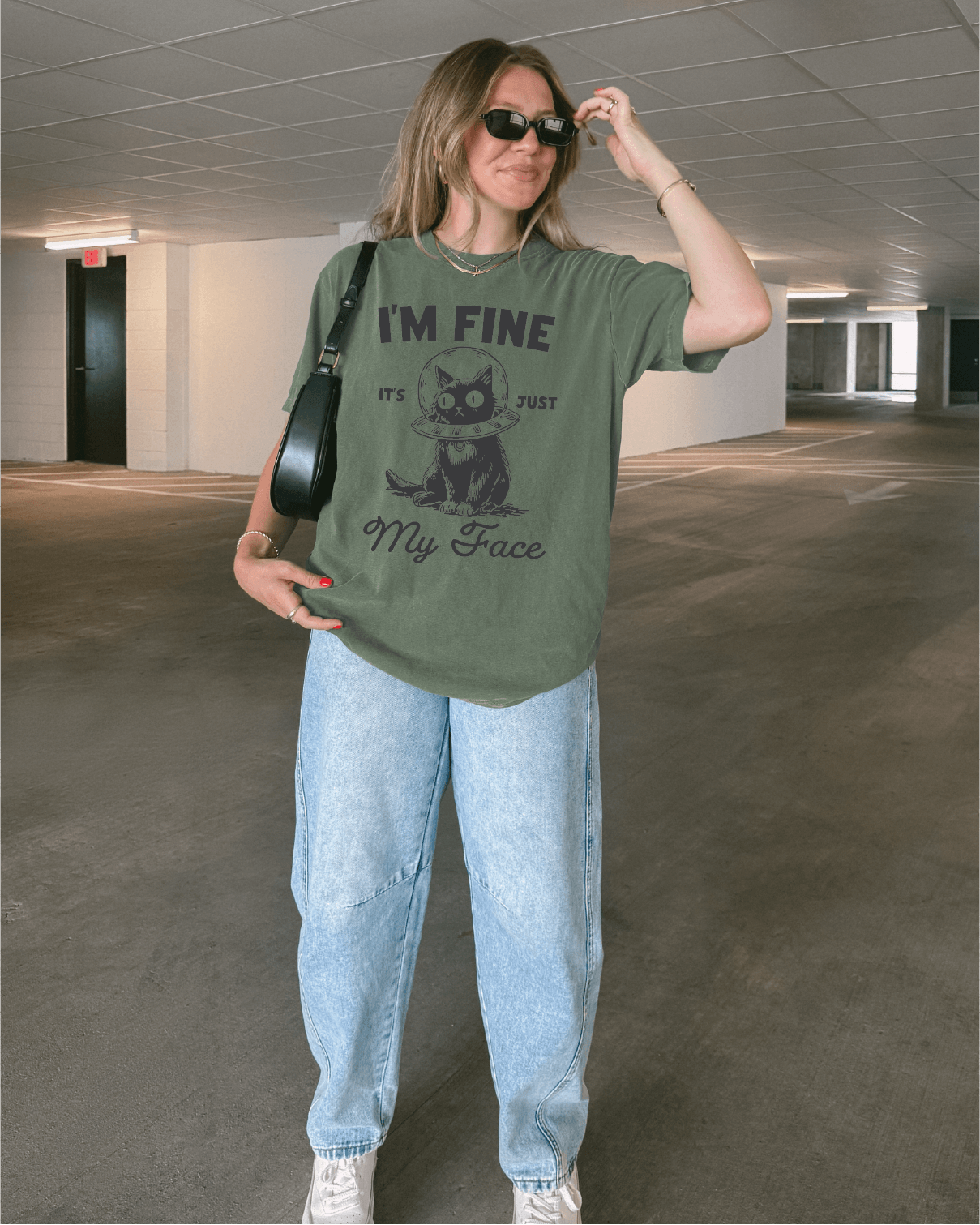 I'm Fine It's Just My Face Tee
