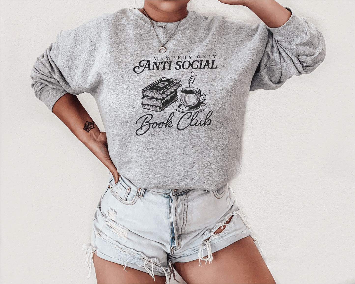 Antisocial Book Club - Bookish Tee - Bookworm Gift -  Screen Printed Unisex Shirt