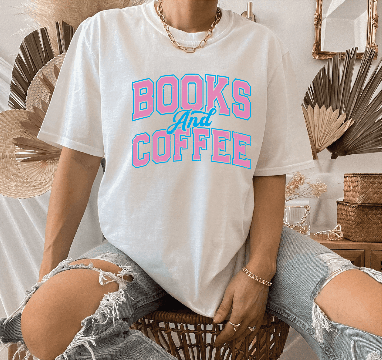 Books and Coffee Unisex Tee