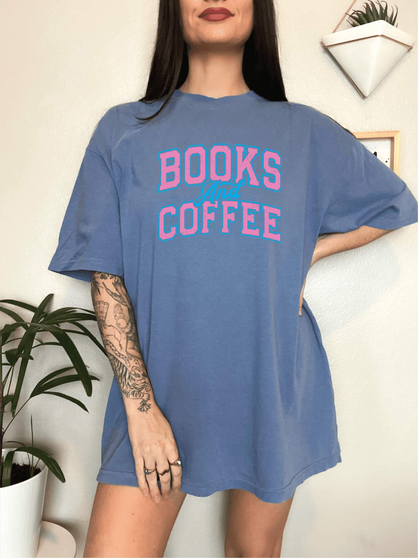 Books and Coffee Unisex Tee