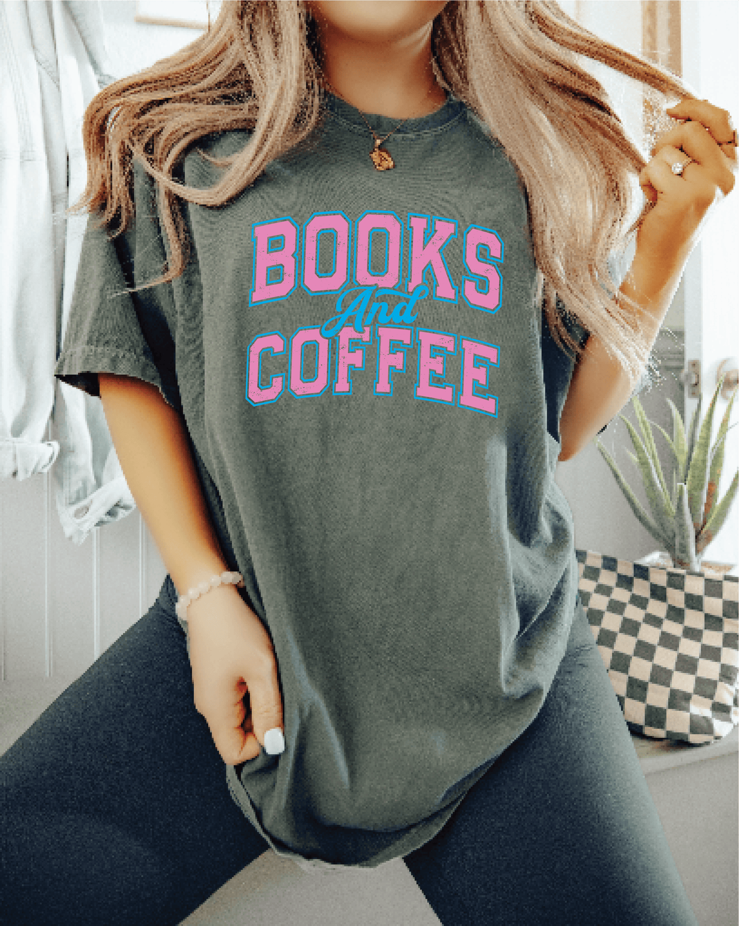 Books and Coffee Unisex Tee