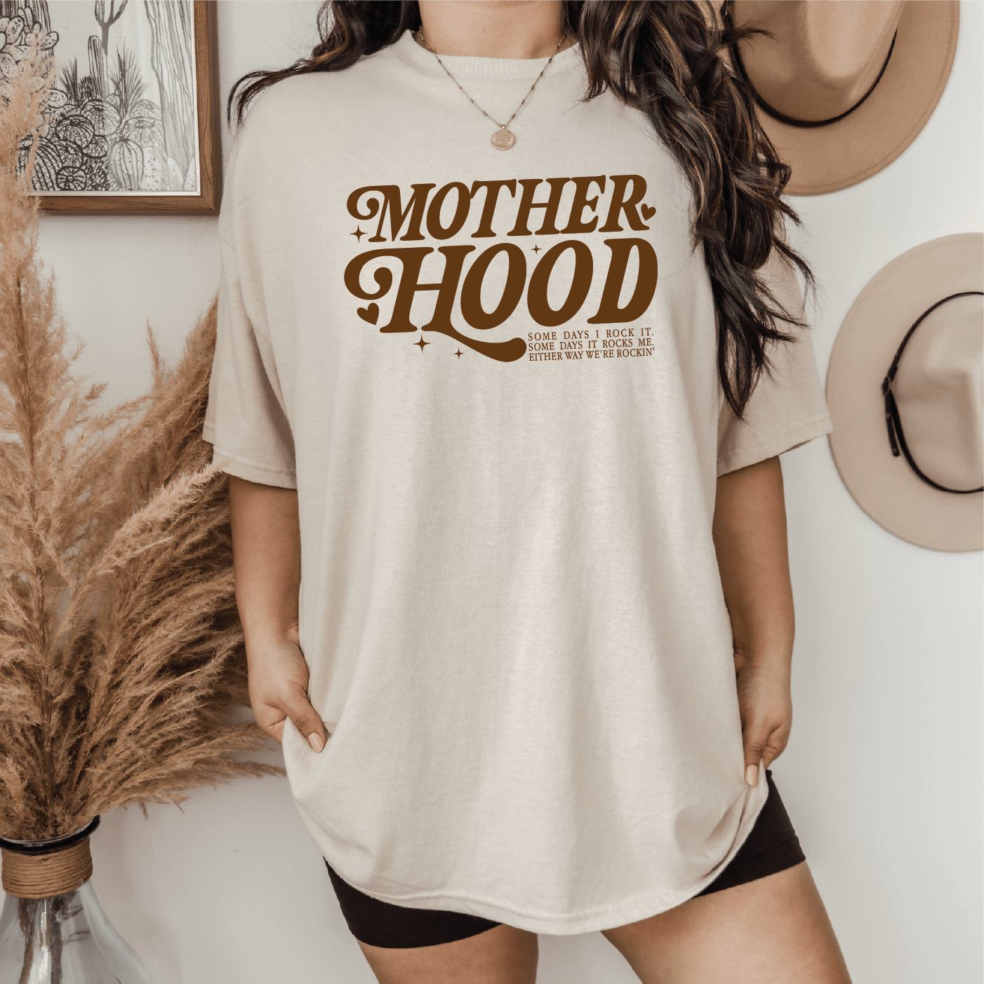 Motherhood, Some Days I Rock It, Mother's Day Screen Printed Unisex Shirt