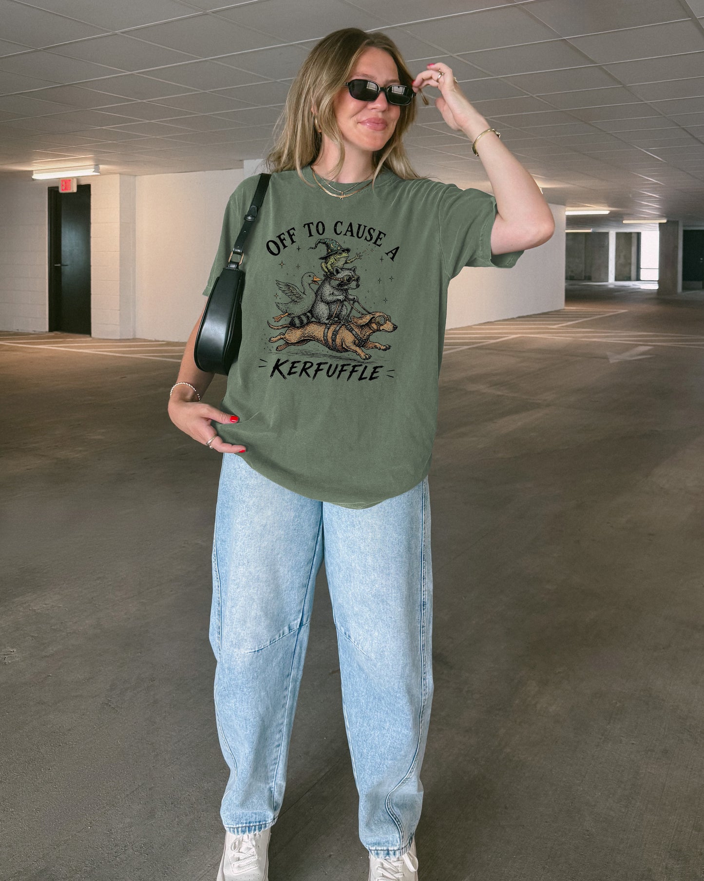 Off To Cause A Kerfuffle Funny Tee