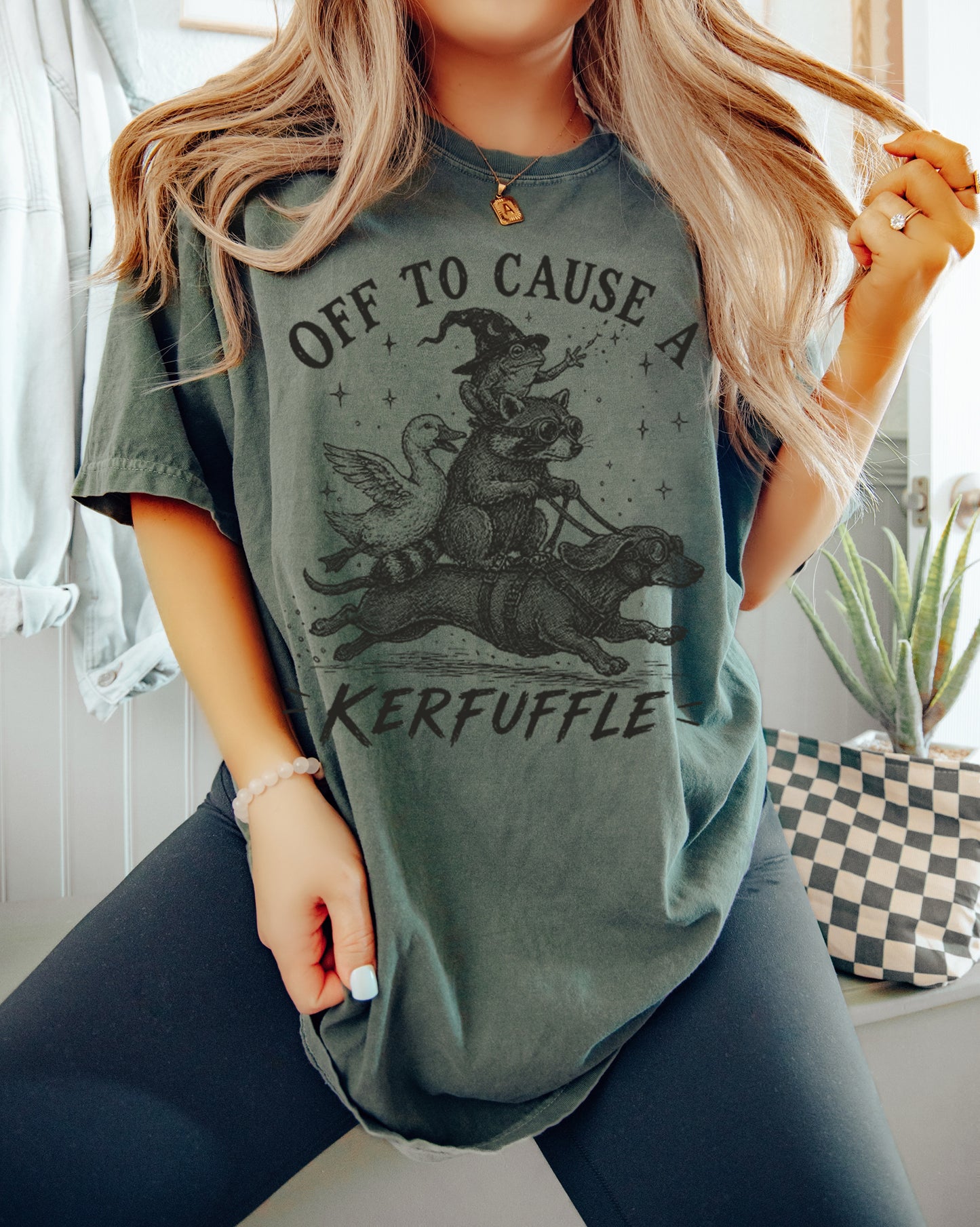 Off To Cause A Kerfuffle Funny Tee