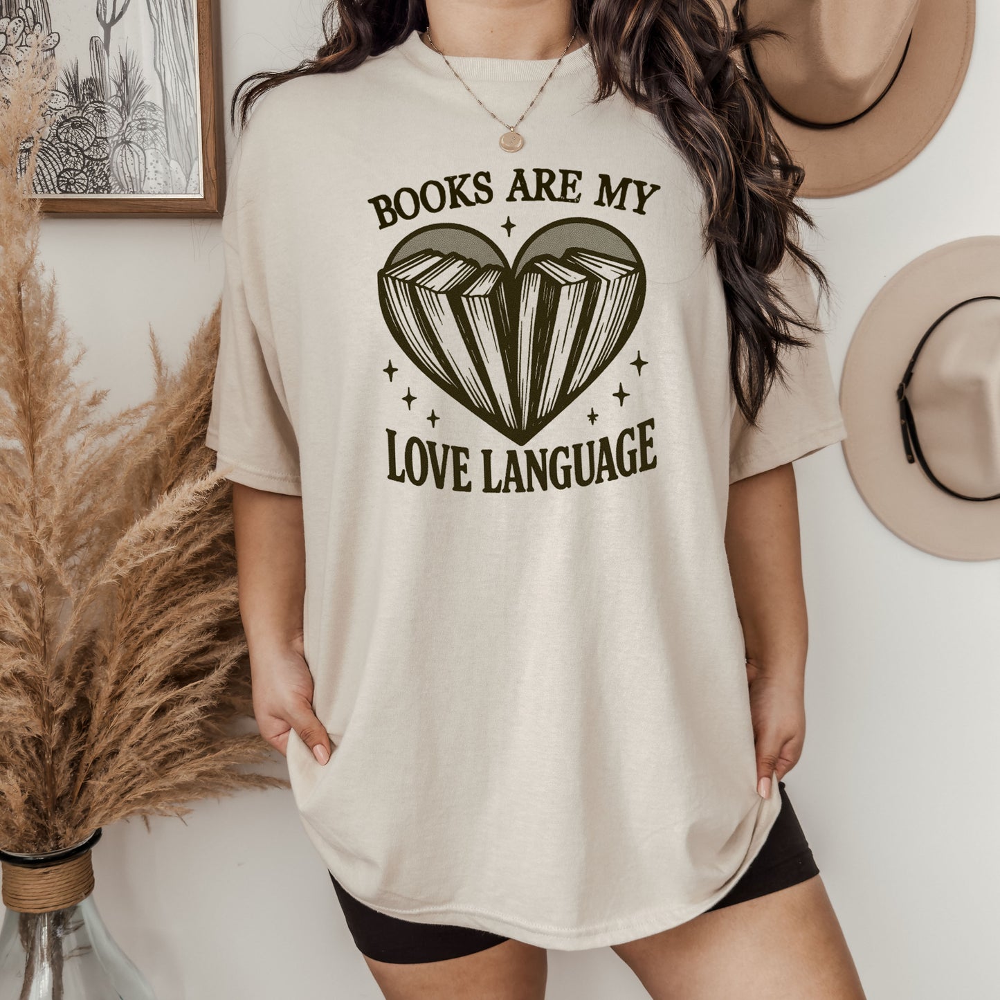 Books Are My Love Language, Bookish Tee, Bookworm Screen Printed Unisex Shirt