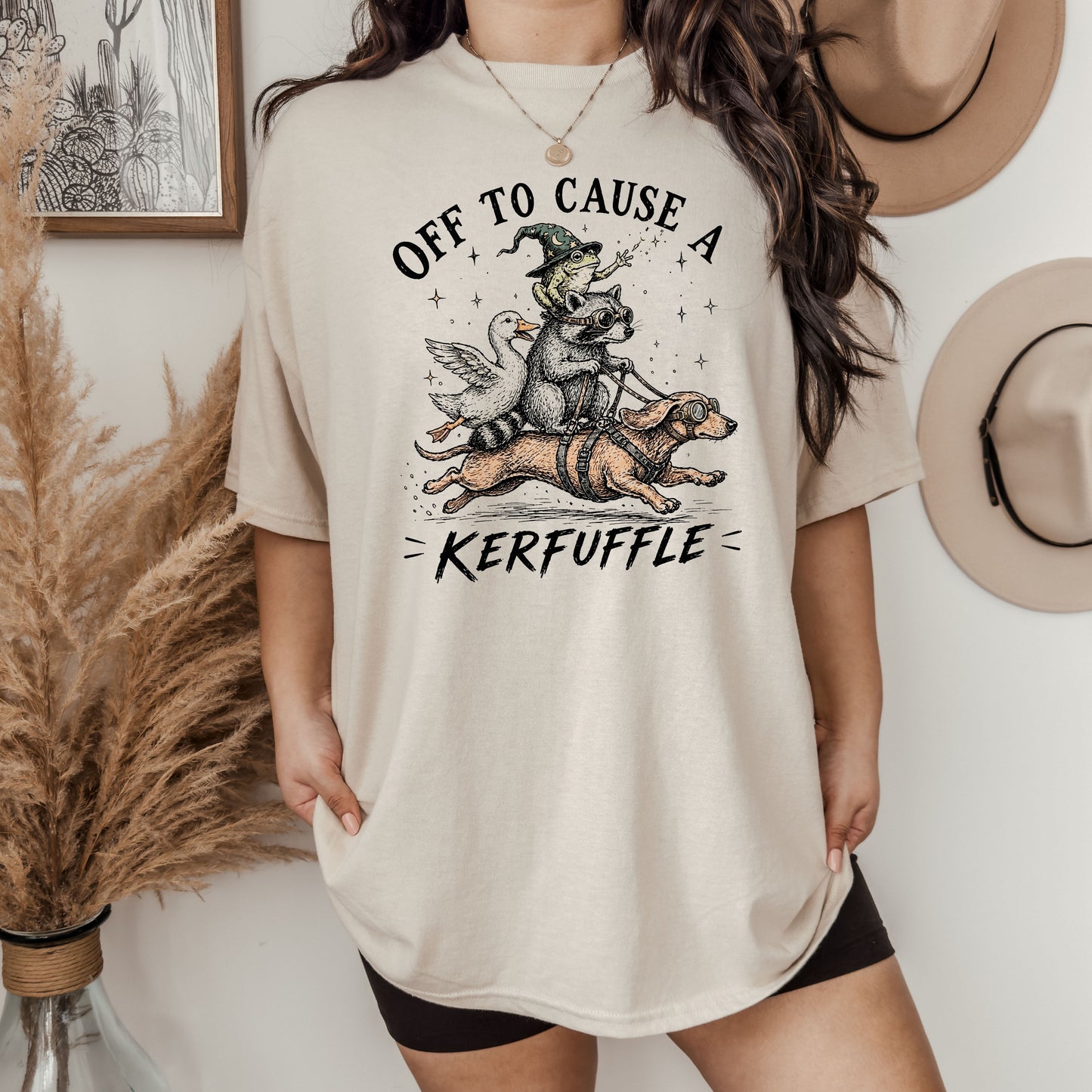 Off To Cause A Kerfuffle Funny Tee