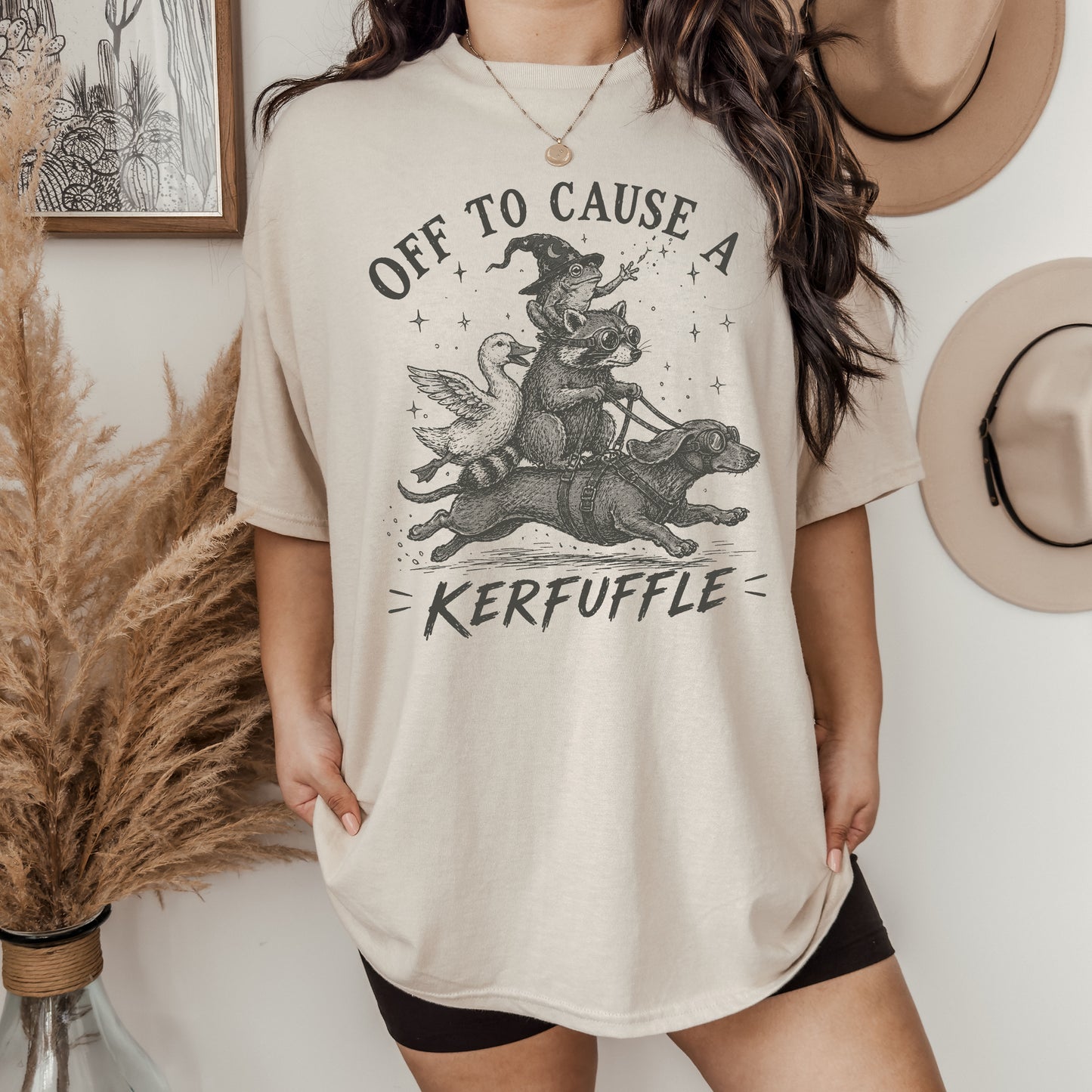 Off To Cause A Kerfuffle Funny Tee